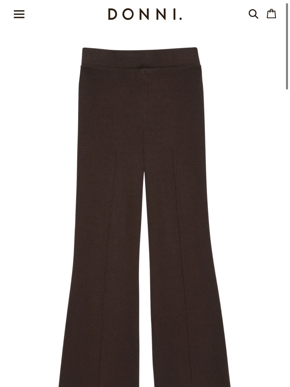 Rib kick flare pants